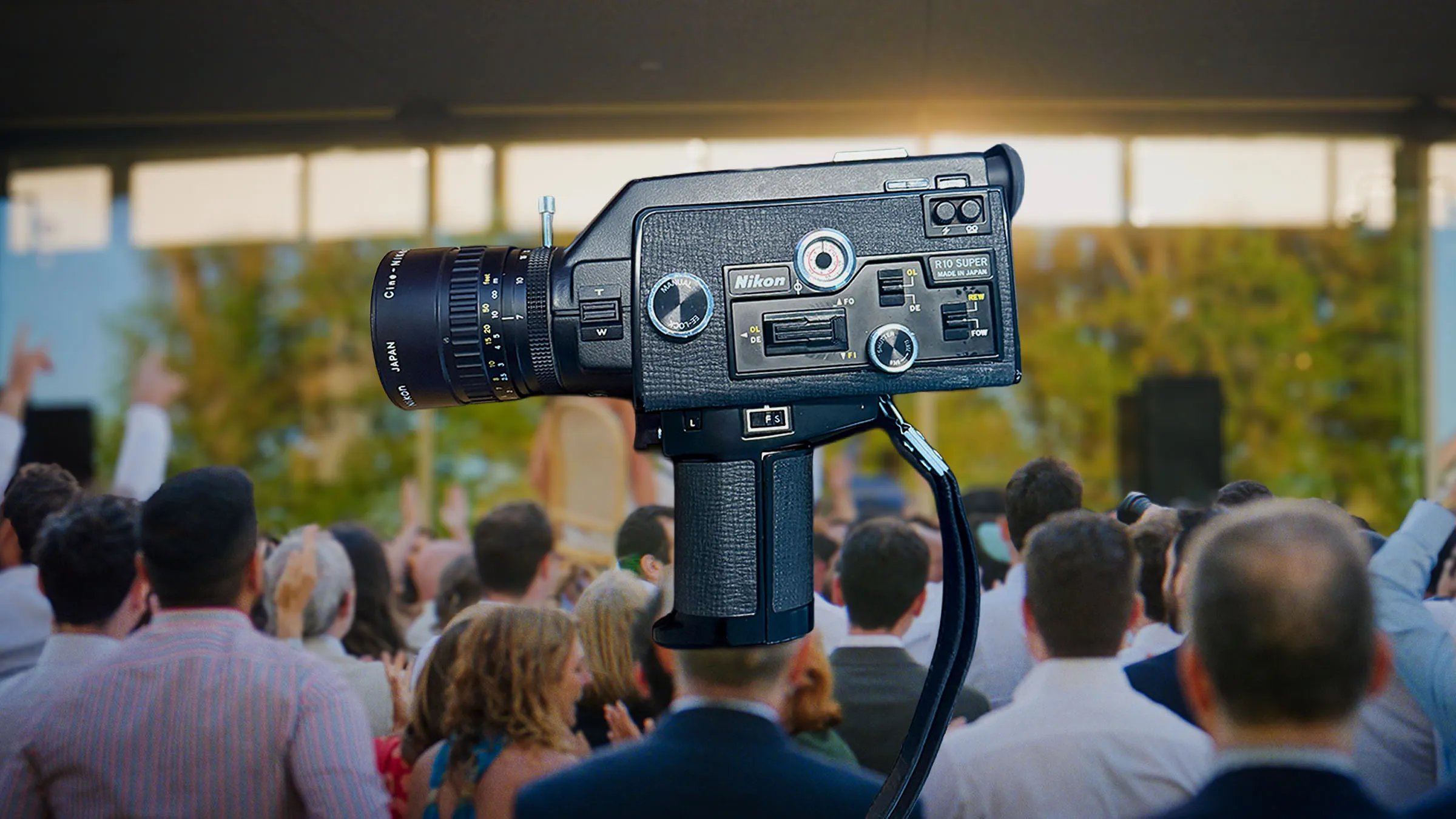Super 8 analogue wedding film frame by Sea of Love