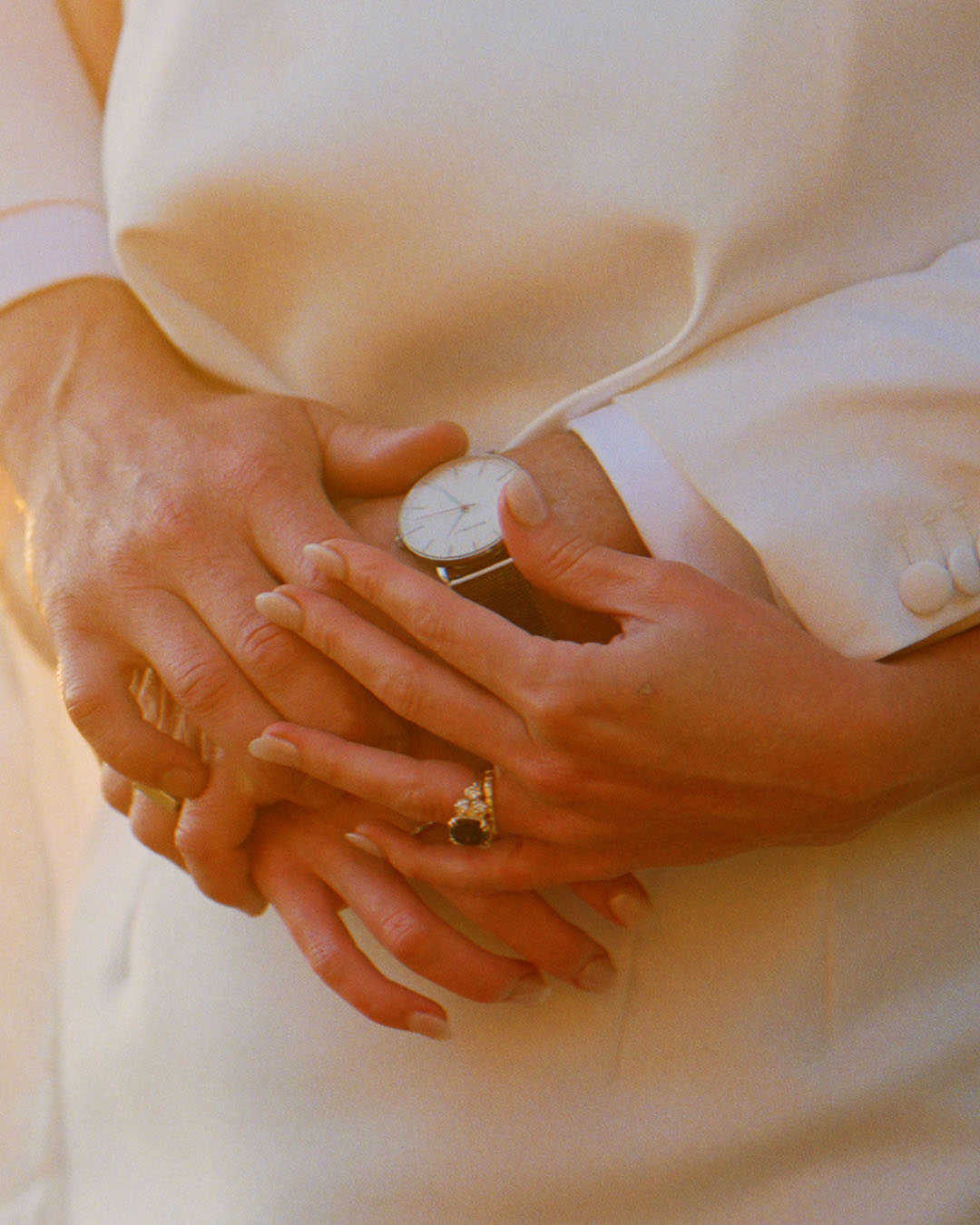 A wedding day being filmed, a still from a Sea of Love wedding film