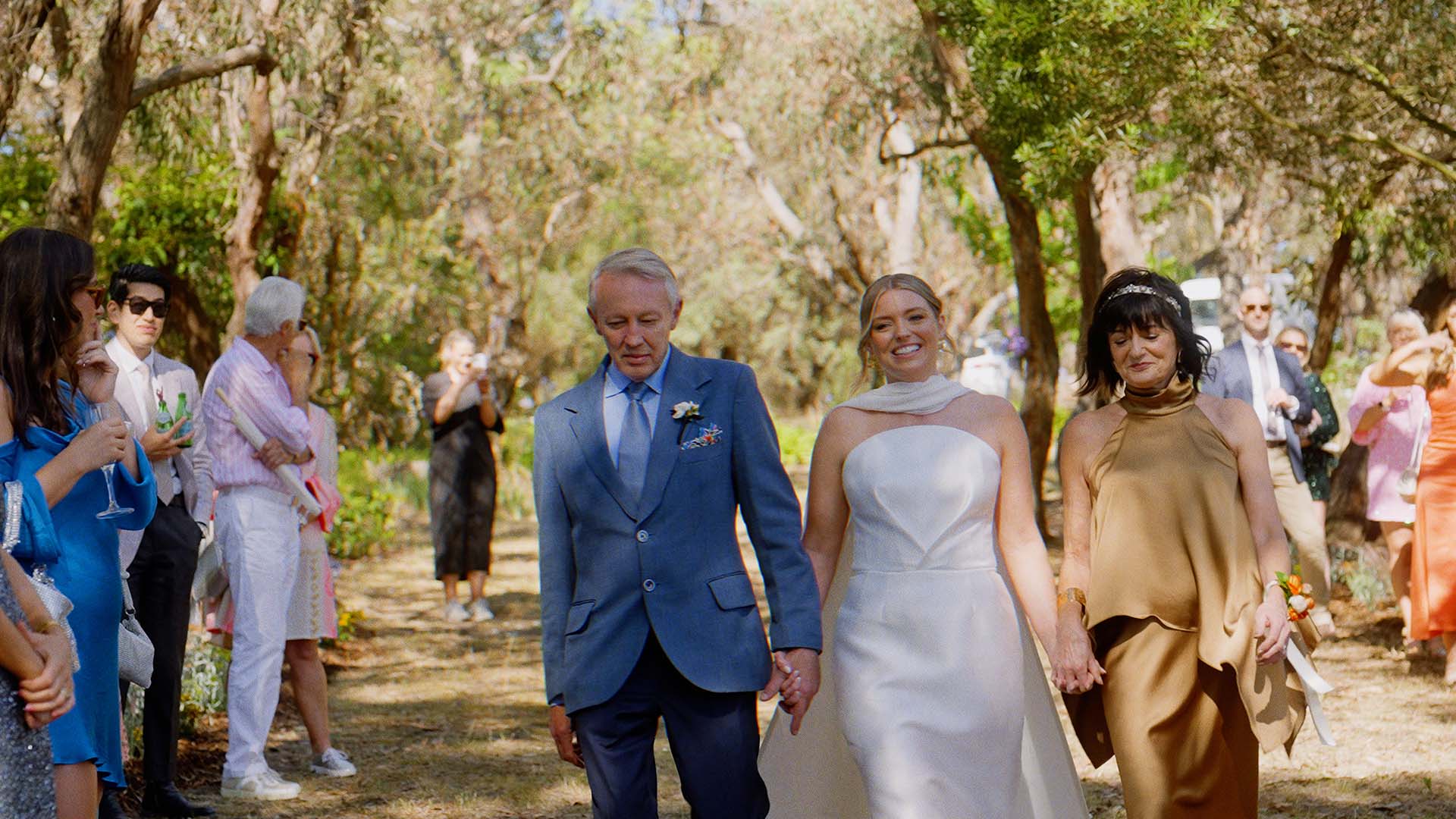 Family-led wedding ceremony on a private Mornington Peninsula property at Main Ridge